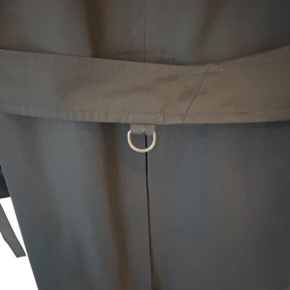 Burberry Trench Coat Men's Authentic size 44 T Double breasted black - Picture 3 of 16